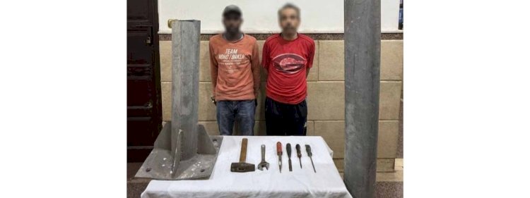 ضبط عاطل لقيامه بسرقة حديد أعمدة الإنارة بالإسماعيلية