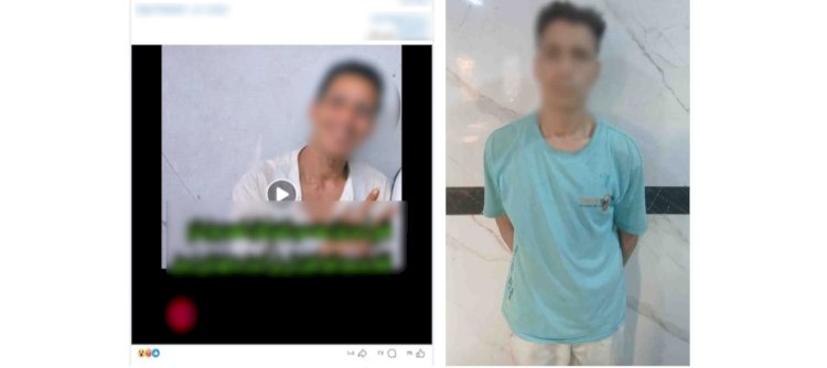 نكشف منشور قيام عاطل  بالتعدى بالضرب علي ربة منزل وابنتها بالقاهرة