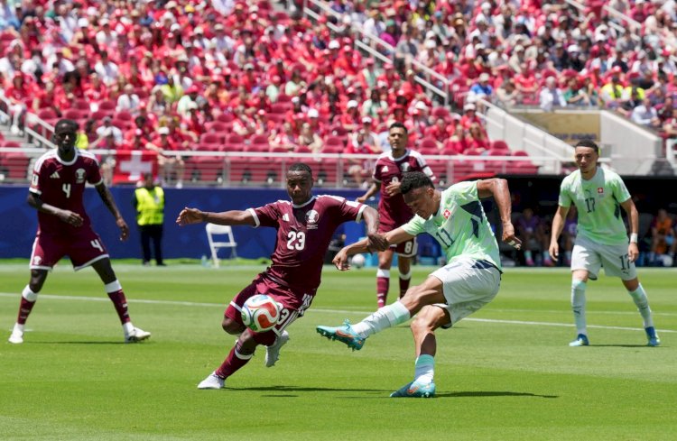 منتخب قطر يتعادل مع منتخب سويسرا فى اولى مباريات المنتخبين فى كأس العالم