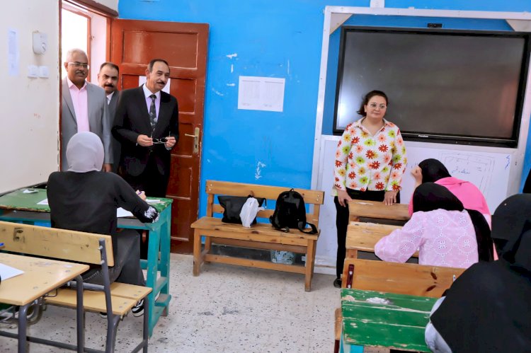 محافظ سوهاج يتفقد لجان الامتحانات بمدارس حي غرب وأخميم وحي شرق