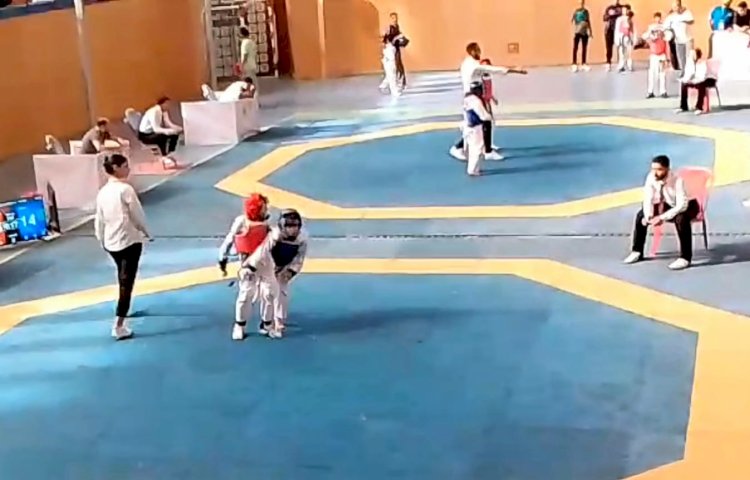 زين النجار لاعب تايكوندو نادي مطوبس يحصد فضية بطولة الجمهورية تحت 10 سنوات