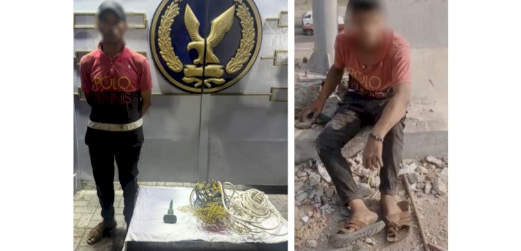 نكشف فيديو قيام عاطل تكسير قواعد أعمدة الإنارة بالإسكندرية