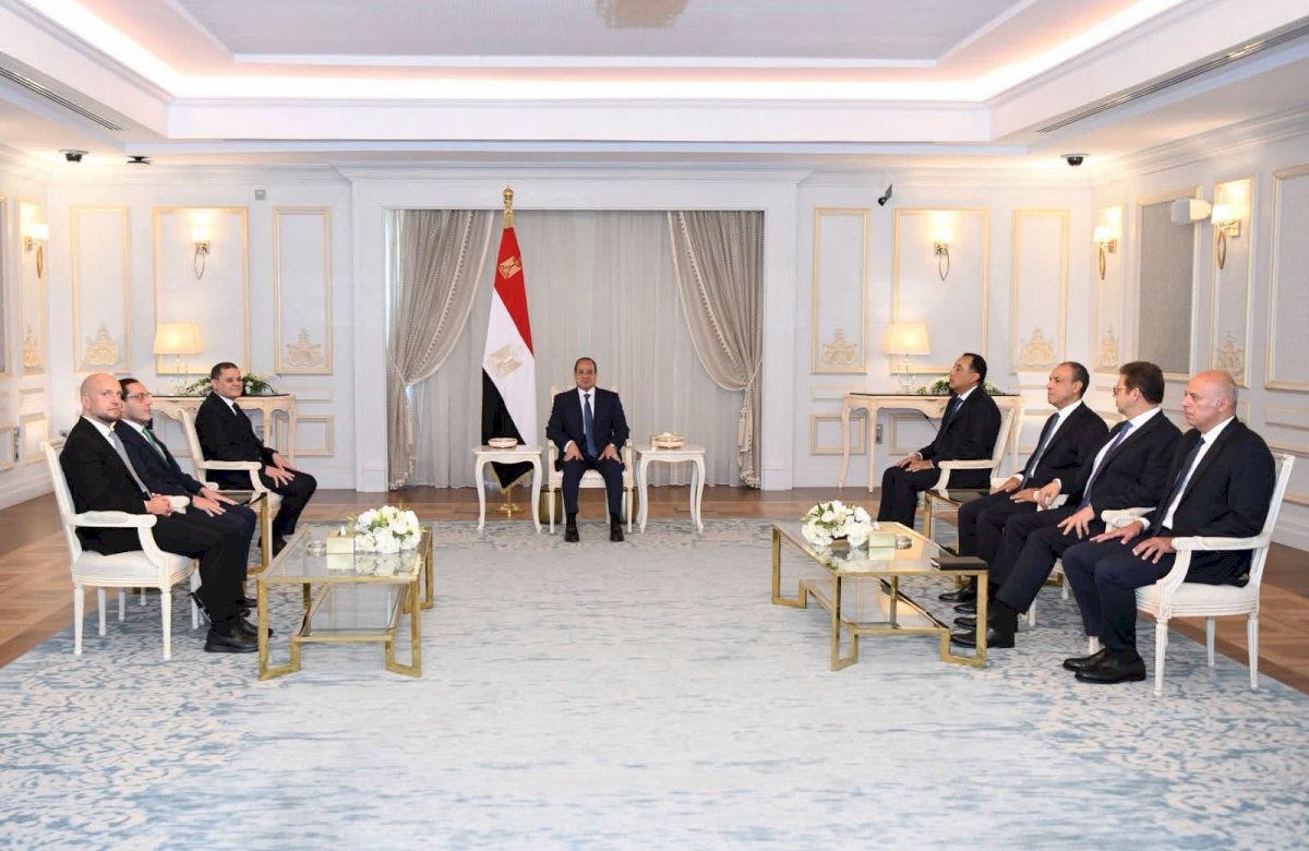 السيسي يستقبل رئيس الحكومة الليبية المؤقتة عبدالحميد الدبيبة