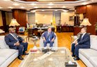 اجتماع ثلاثي بمشاركة محافظ البنك المركزي ووزير الخارجية ورئيس البنك الإفريقي للتصدير والاستيراد