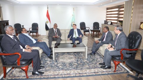 وزير الزراعة يستقبل نظيره السوداني ومدير "المنظمة العربية" لبحث الأمن الغذائي