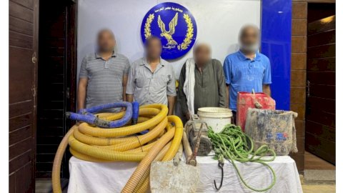 ضبط 4 أشخاص لقيامهم بالتنقيب عن الآثار بالقاهرة
