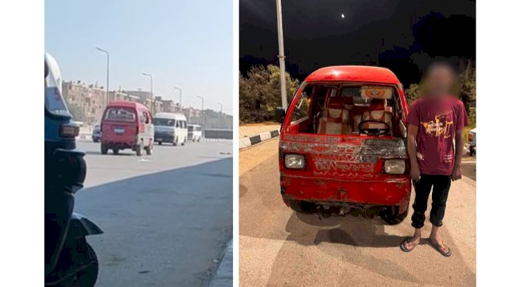 نكشف فيديو قيام  سائق بالسير عكس الإتجاه بالقاهرة