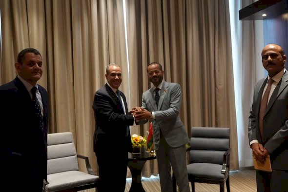 وزير الخارجية يلتقي نظيره العُماني ويبحثان سبل تعزيز العلاقات الثنائية ومستجدات الأوضاع الإقليمية