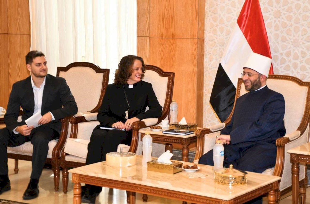 وزير الأوقاف يستقبل وفد منظمة كنائس من أجل السلام في الشرق الأوسط