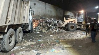 رفع مخلفات الرتش بنفق النجوم حي بولاق الدكرور بالجيزة