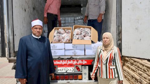 الأوقاف: 12 طنًّا من لحوم صكوك الأضاحي للأسر الأولى بالرعاية في ست محافظات