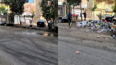 نشاط مكثف في الاحياء للهيئة العامة للنظافة والتجميل بالجيزة