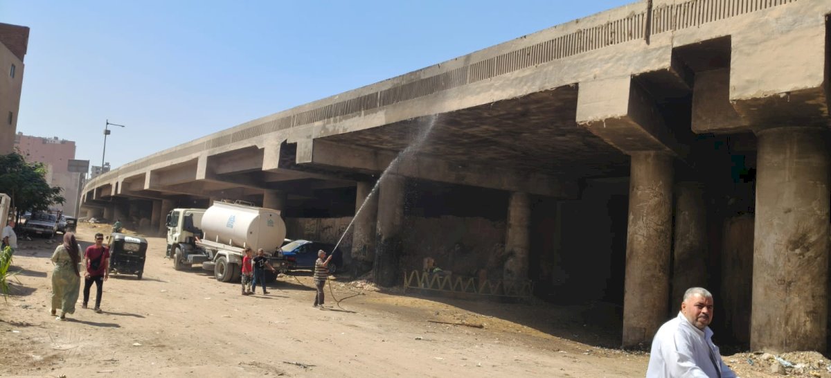 رفع 1300 طن رتش من نفق المكرونة بالعمرانية