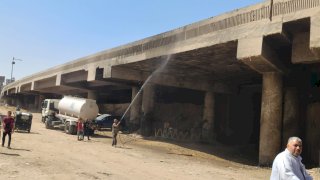 رفع 1300 طن رتش من نفق المكرونة بالعمرانية
