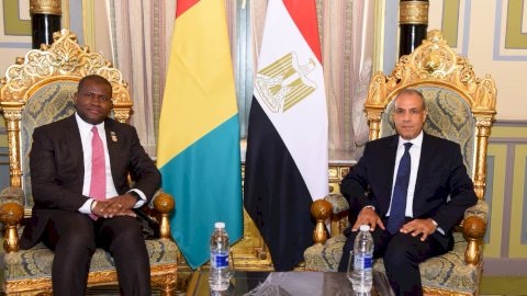 وزير الخارجية يلتقي وزير التعاون الدولي والتخطيط بجمهورية غينيا