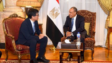 وزير الخارجية يستقبل الرئيس التنفيذي لمجموعة "تويوتا تسوشو" اليابانية