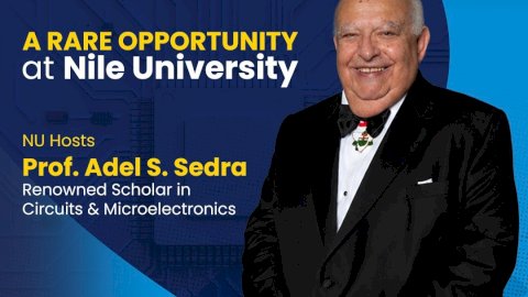 جامعة النيل تستضيف البروفيسور عادل سدرة عالم الهندسة المصري-الكندي