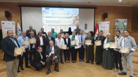 " عبدالعظيم"  يفتتح ورشة عمل مشروع «يو كافي» لاستعراض نتائج الموسم الأول لزيادة إنتاجية القمح