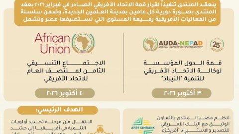 مصر  تستضيف منتدى العلمين إفريقيا خلال الفترة من 2- 4 أكتوبر