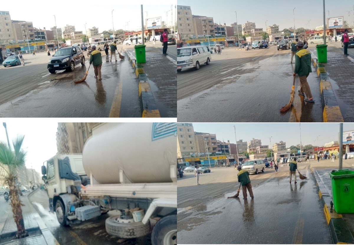 حملات مكثفة لرفع كفاءة النظافة بنطاق حي الهرم