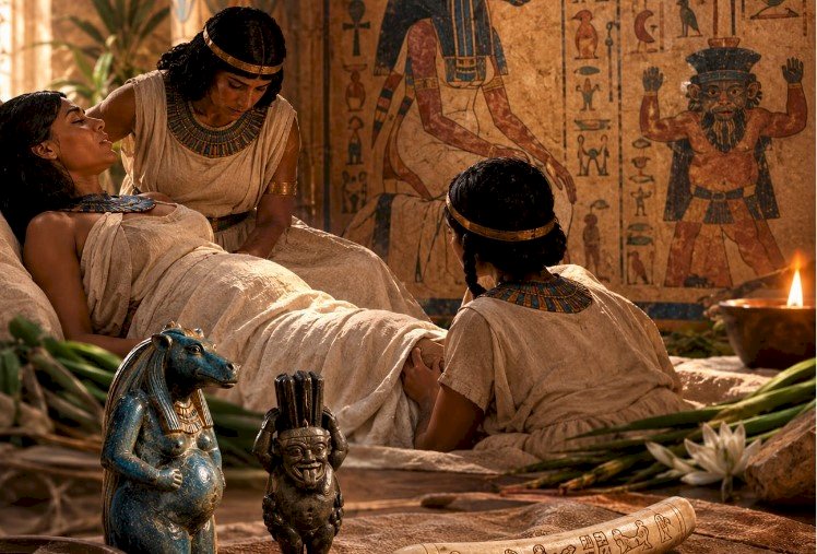 أسماء إسماعيل تكتب:كيف حاول المصري القديم حماية طفله من أخطار الولادة؟