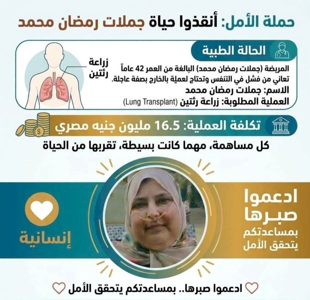 استغاثة عاجلة إلى رئيس مجلس الوزراء لإنقاذ حياة جملات رمضان محمد