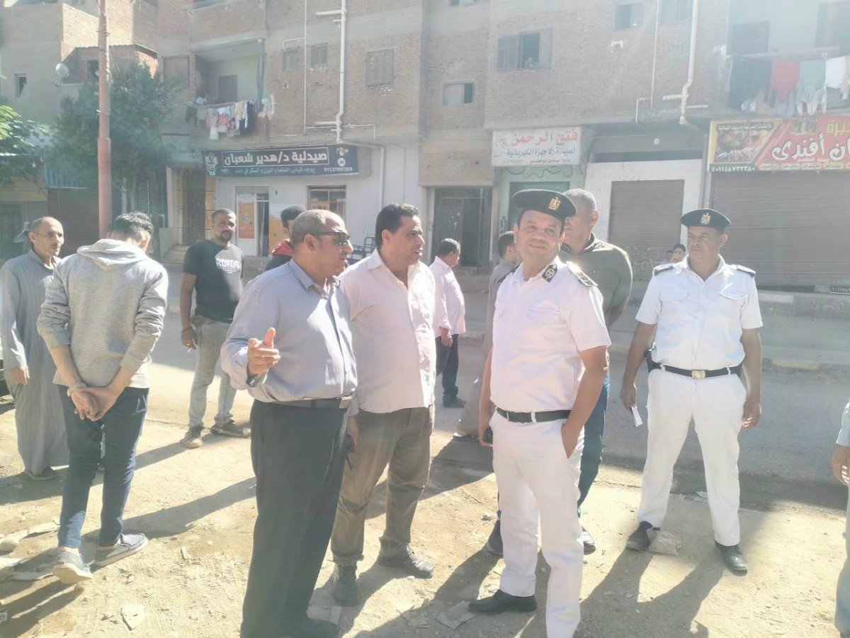 رفع 312 حالة إشغال في حملة مرافق مكبرة بمدينة الفشن ببني سويف