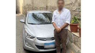 نكشف فيديو اصطدام قائد سيارة ملاكي بدراجة مهددا كونه ضابط شرطة بالقاهرة