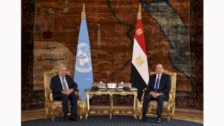السيسي يستقبل أنطونيو جوتيريش بحضور بدر عبدالعاطي