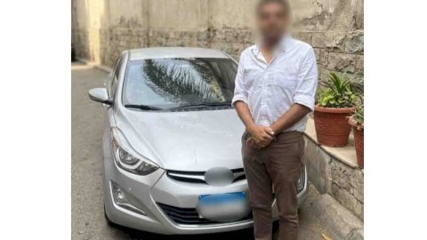 نكشف فيديو اصطدام قائد سيارة ملاكي بدراجة مهددا كونه ضابط شرطة بالقاهرة