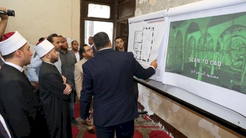 وزير الأوقاف يتفقد مسجد «عبد الوهاب الشعراني» لبدء أعمال الإحلال والتطوير