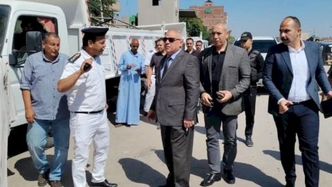 مدير أمن بني سويف يقود حملة مرافق مكبرة لإزالة 318 حالة إشغال بمدينة ببا