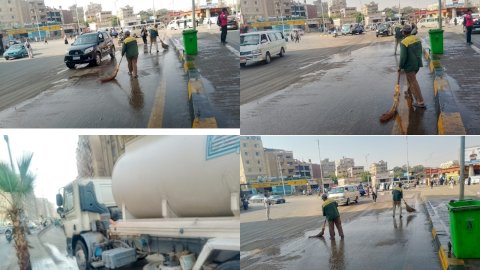حملات مكثفة لرفع كفاءة النظافة بنطاق حي الهرم