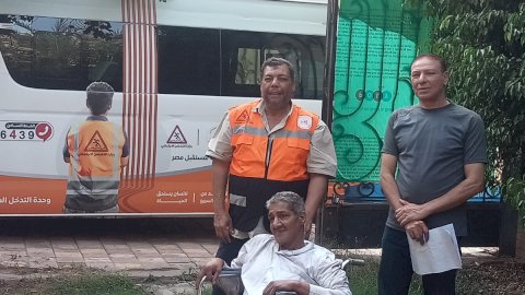 وزارة التضامن:  التدخل السريع ينقل مسن لدار رعاية