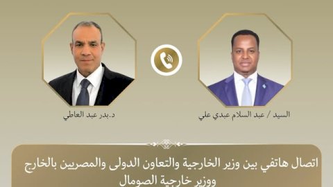وزير الخارجية ونظيره الصومالي يبحثان سبل تعزيز العلاقات الثنائية