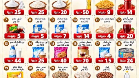 وزارة التموين تواصل طرح 30 سلعة بأسعار مخفضة ضمن مبادرة خفض الأسعار
