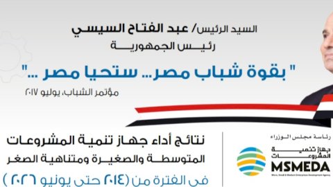 تحت رعاية الرئيس لمنتدي مصر ٢٠٢٦  تنمية المشروعات يقدم حصاد أعماله" بقمة المنتدي "