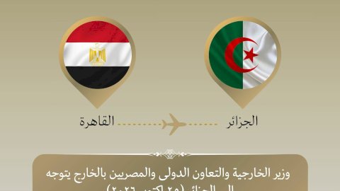 وزير الخارجية يتوجه إلى الجزائر